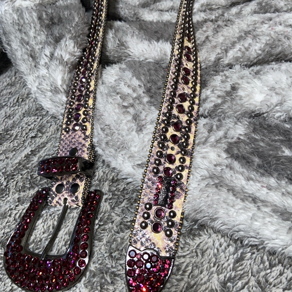 Fully Studded Snake Skin B.B. Simon Belt #2596 “Saveh”